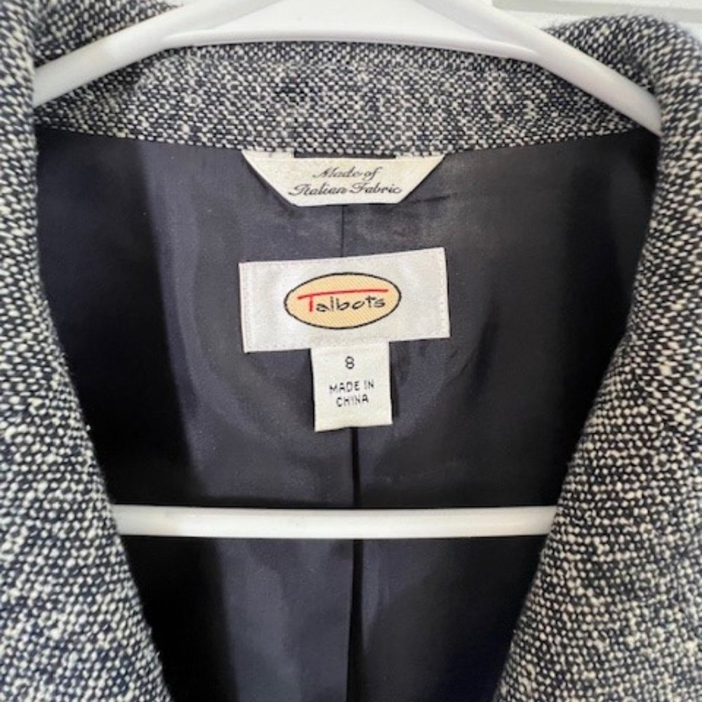 Talbots Navy Tweed Jacket - Picture 5 of 6